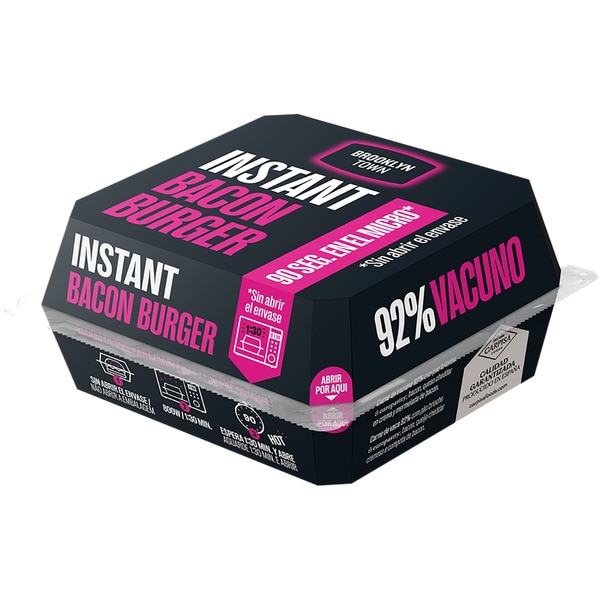 Hamburger mit Bacon Behälter 00210 g