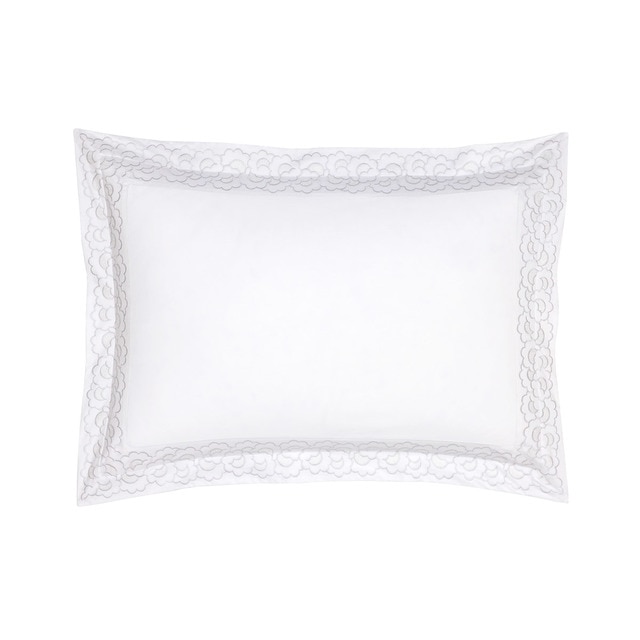 Imagen 0 de Funda de almohada algodón satén Festons Yves Delorme