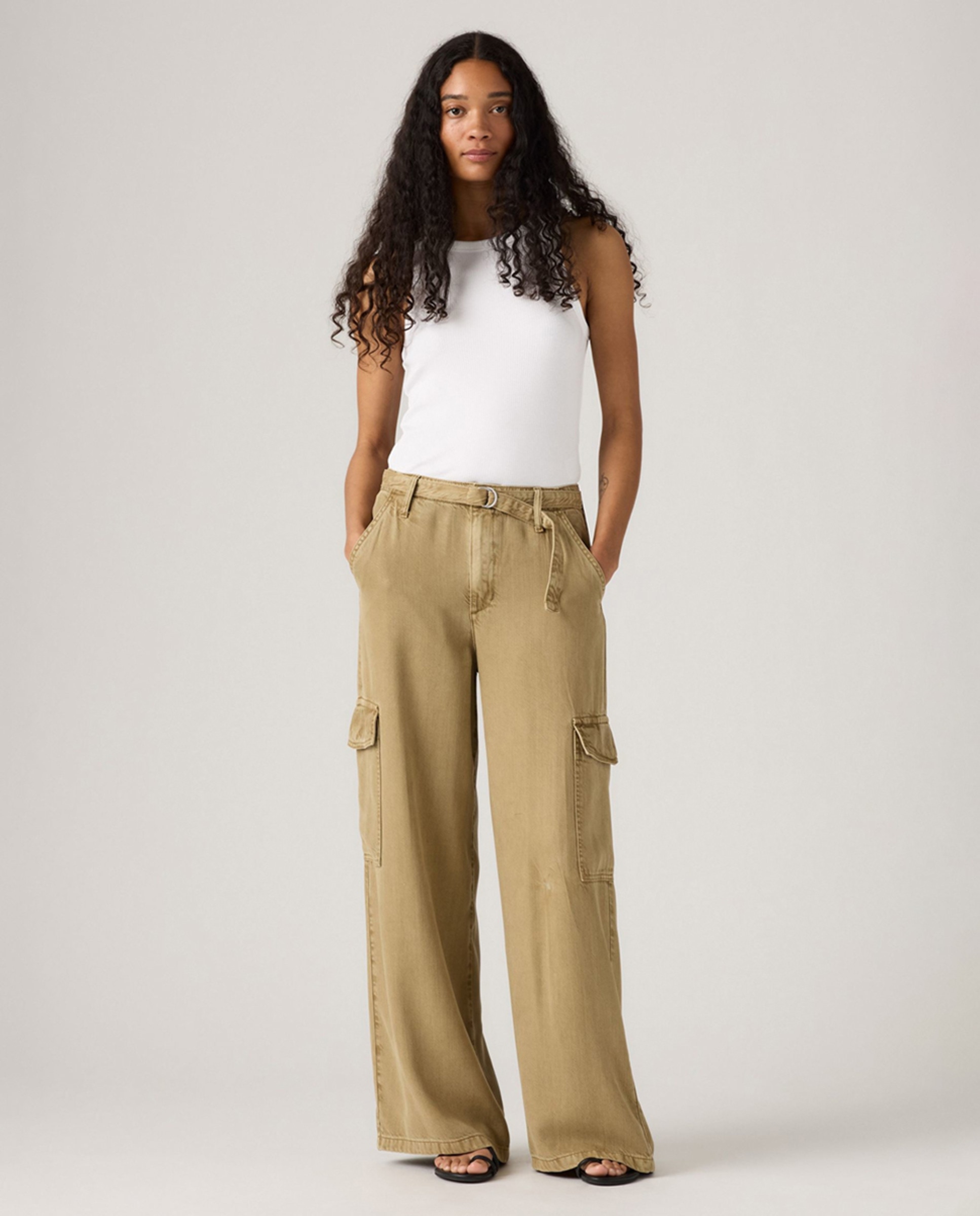 Calças Regular Baggy Dad Cargo™ Camel-1