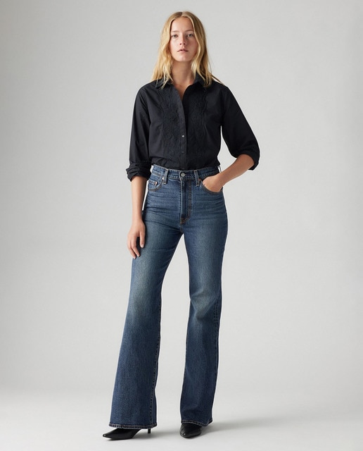 Imagem 0 de Jeans Straight Ribcage™ Bells de Cintura Subida