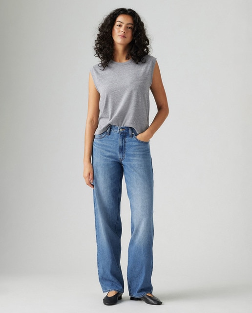 Imagem 0 de Jeans Straight Baggy Dad™ com Cintura Média