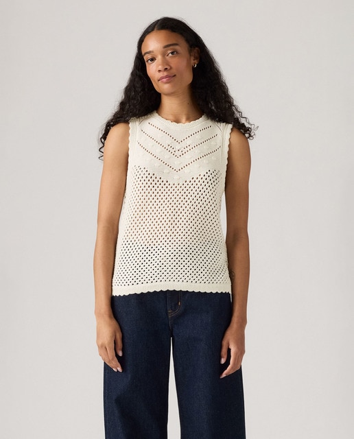 Imagem 0 de Colete de Crochet com Decote Redondo