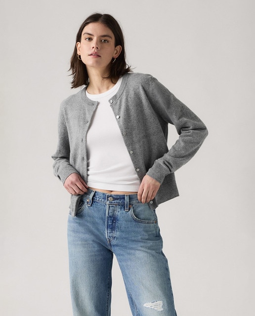 Imagem 0 de Cardigan de Malha com Decote Redondo