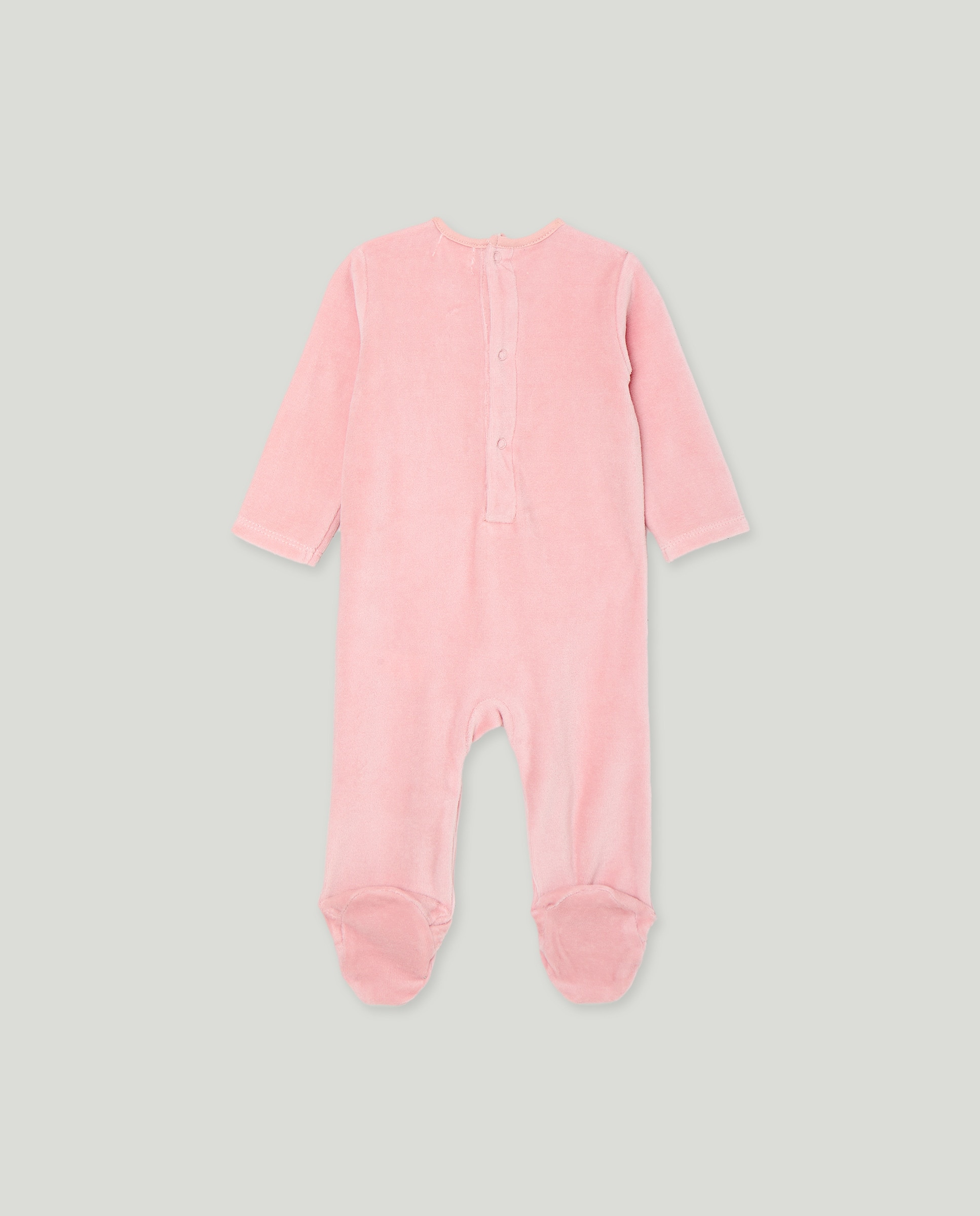 Babygrow Comprido de Bebé com Estampado de Fantasia Rosa-2