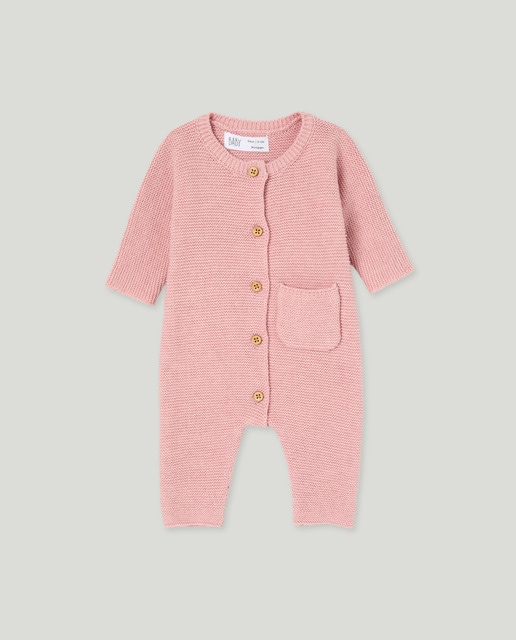 Imagem 0 de Babygrow Comprido Liso de Tricot de Bebé