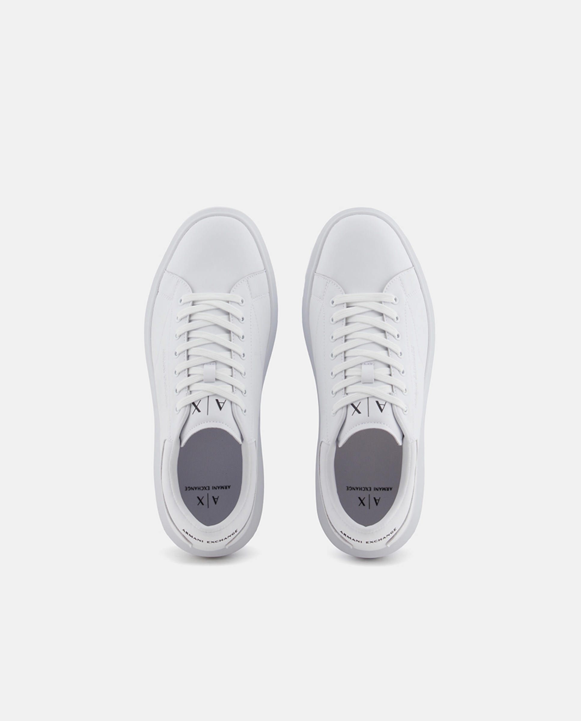 Sapatilhas Estilo Casual Lisas com Logótipo na Sola Branco-4
