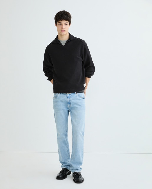 Imagen 0 de Sudadera tipo polo de hombre