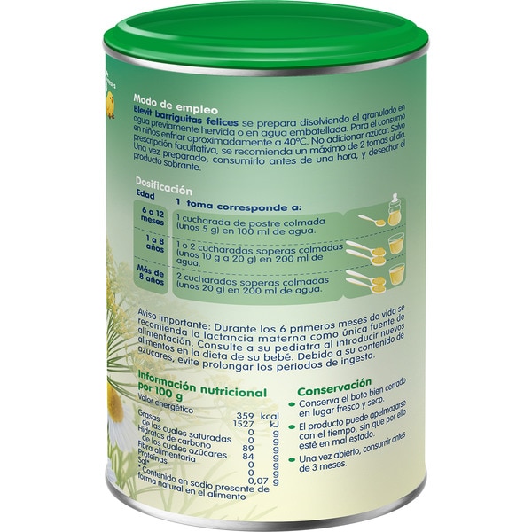 Barrigitas Felices Instanttee aus Pflanzen mit Kamille und Fenchel Topf 150 g