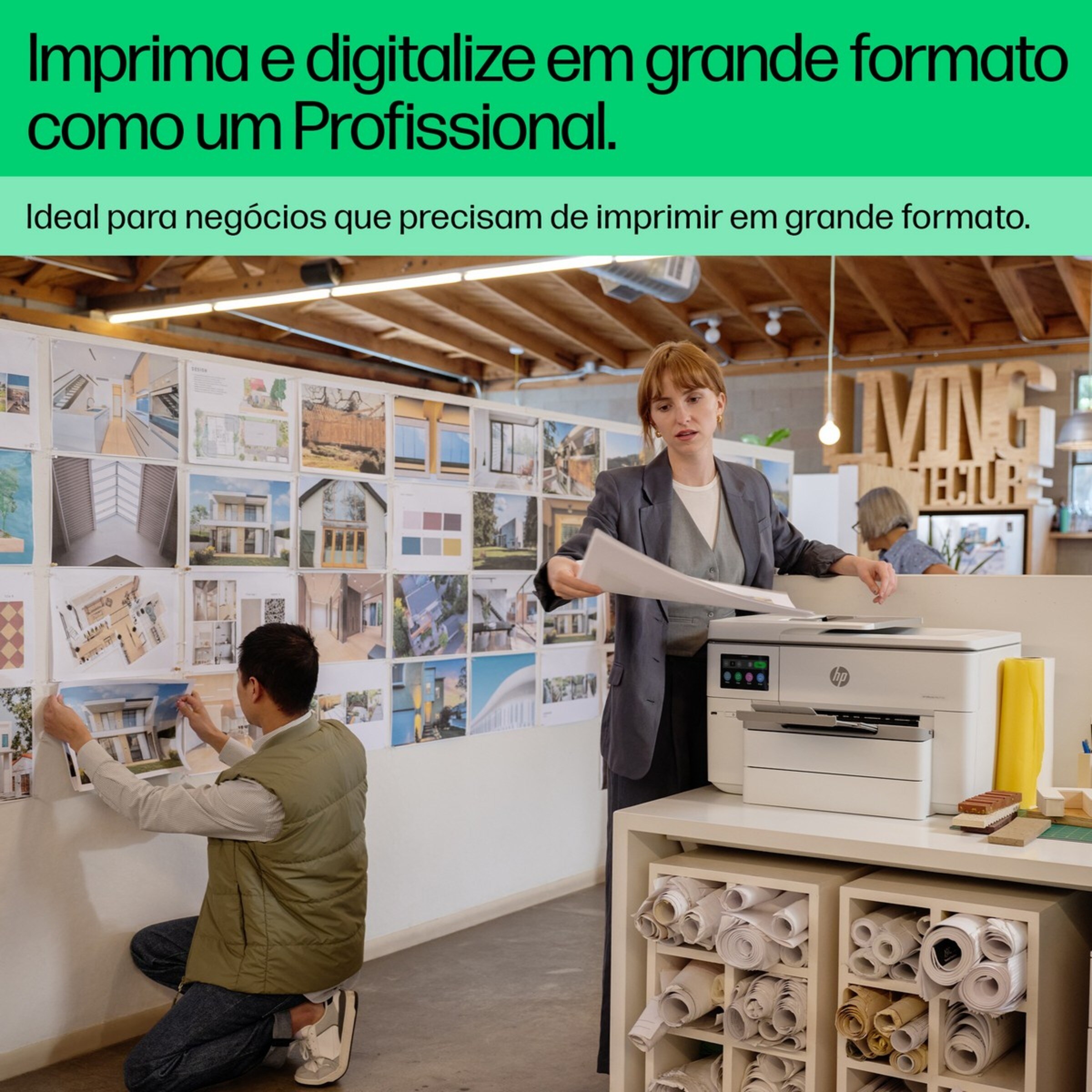 Impressora HP OfficeJet Pro 9730e Multifunções A3, fax digital, Wi-Fi Branco-6