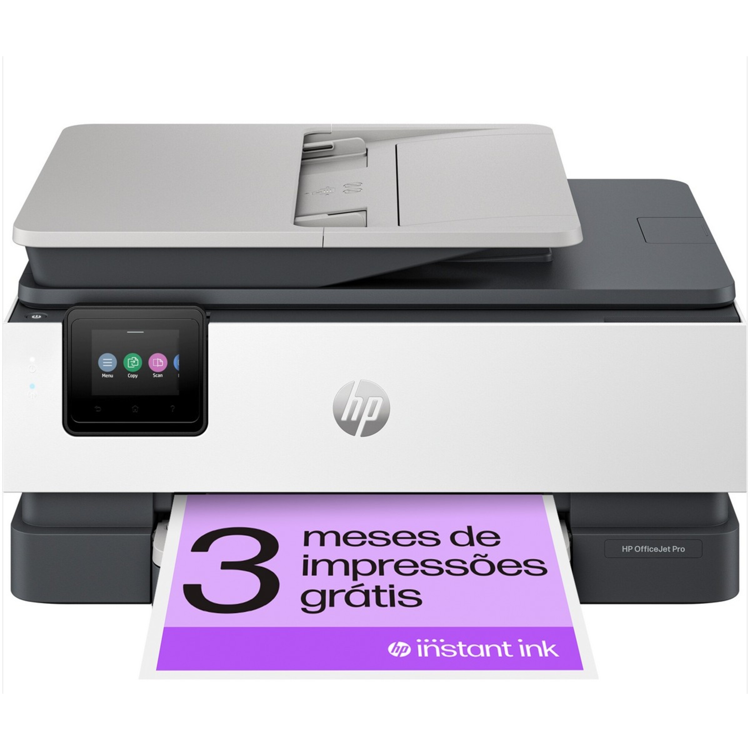 Impressora Multifunções HP OfficeJet Pro 8122e, Fax Móvel, Wi-Fi, suporte de tinta instantânea Branco / Cinzento-1
