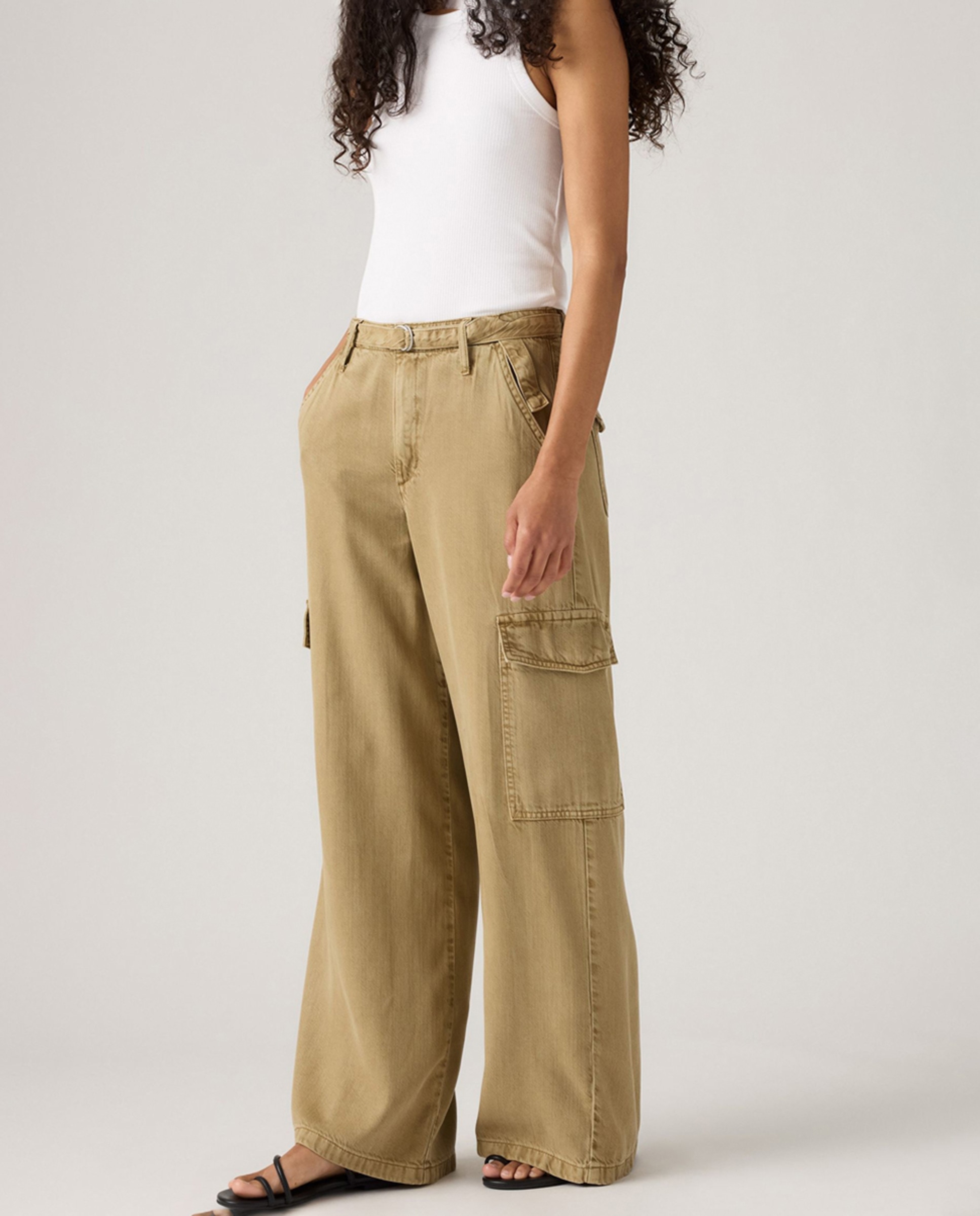 Calças Regular Baggy Dad Cargo™ Camel-3