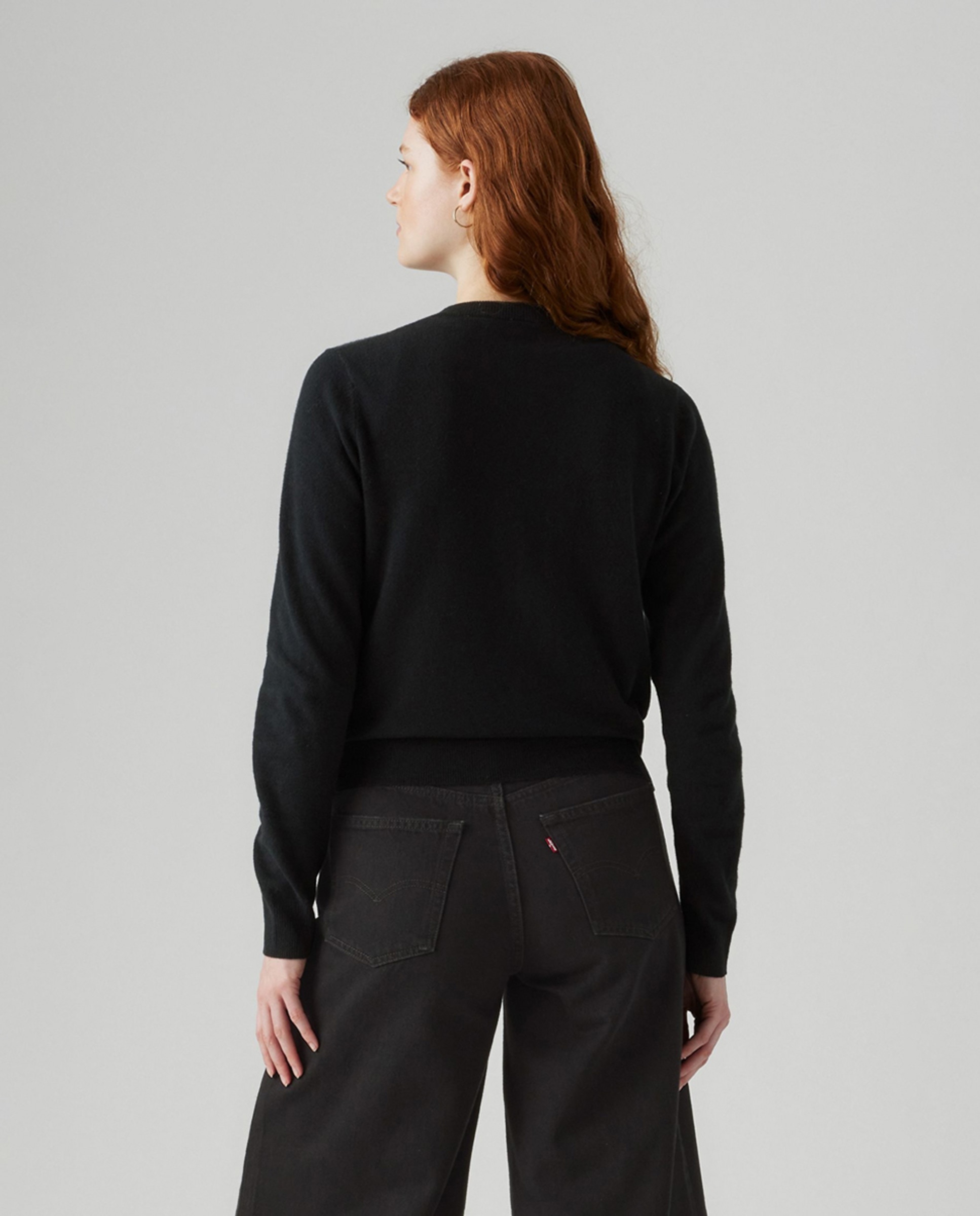 Cardigan de Malha com Decote Redondo Preto-2