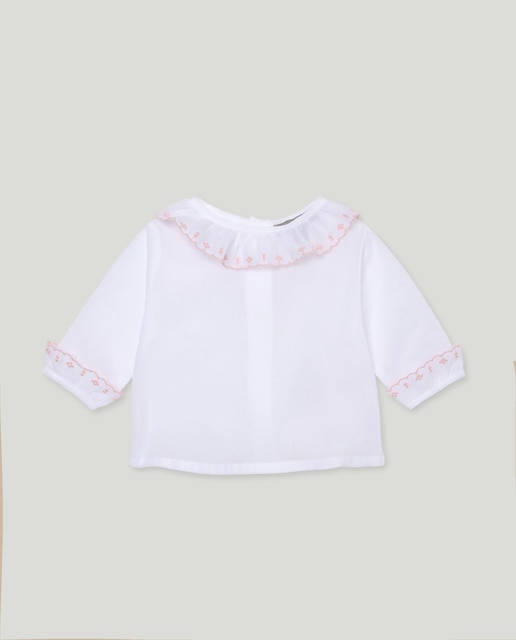 Imagem 0 de Camisa Básica de Bebé com Manga Comprida e Festão