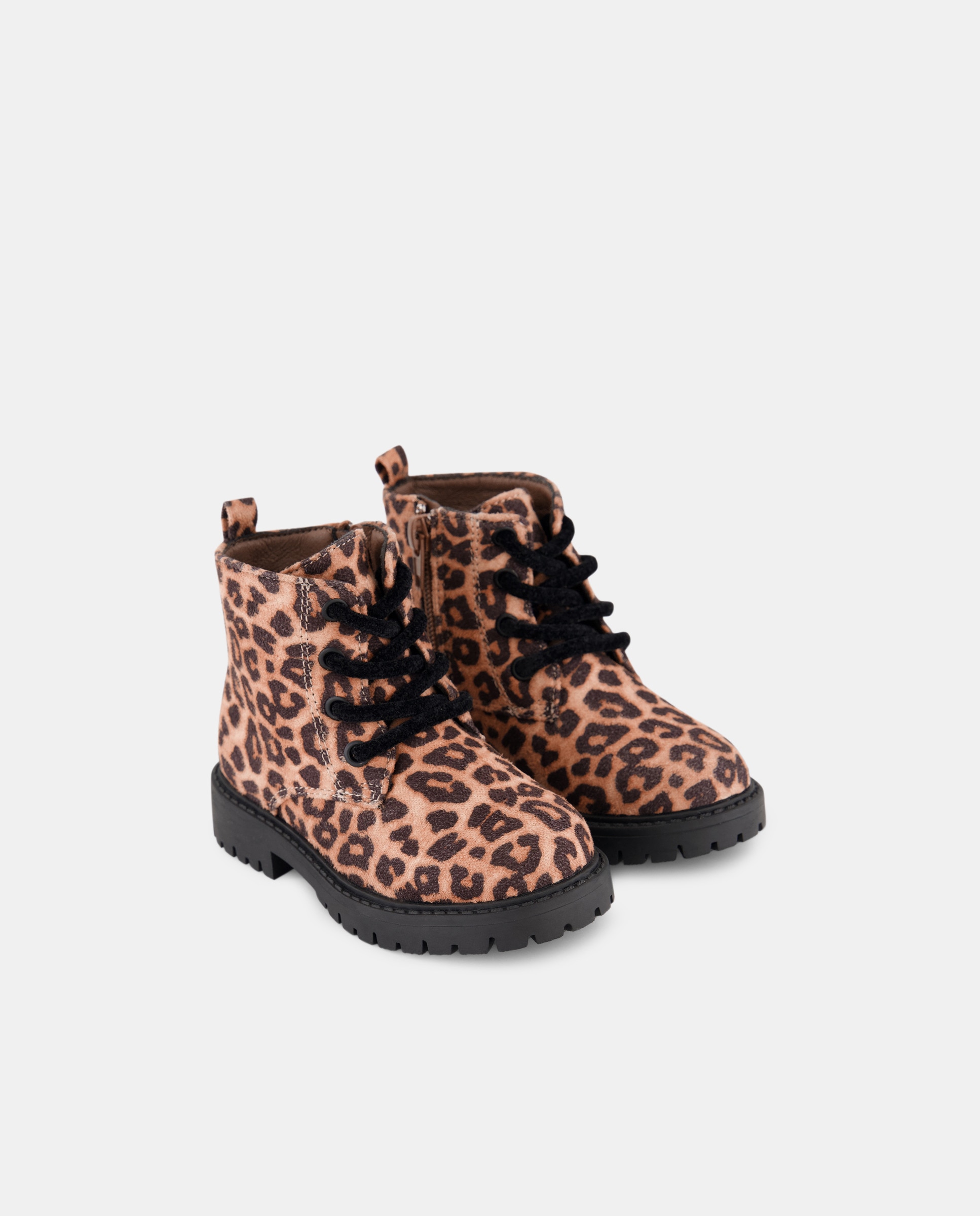Botas Tipo Combat de Bebé com Atacadores e Fecho de Correr Multicolor-2