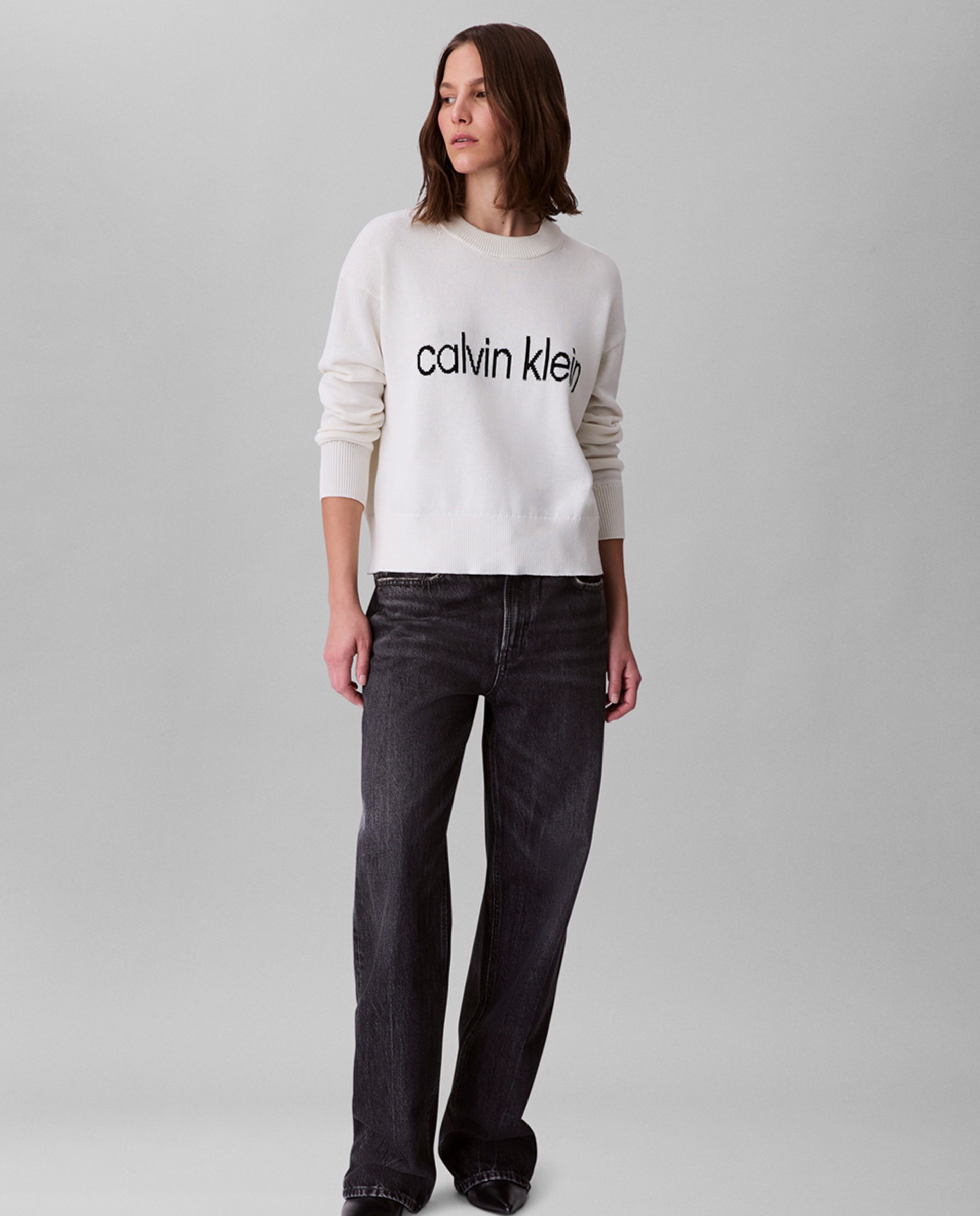 Camisola de Malha com Logótipo Cru-8