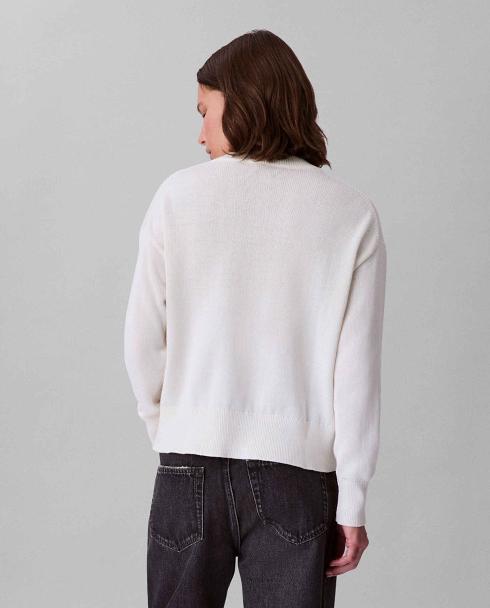 Camisola de Malha com Logótipo Cru-2