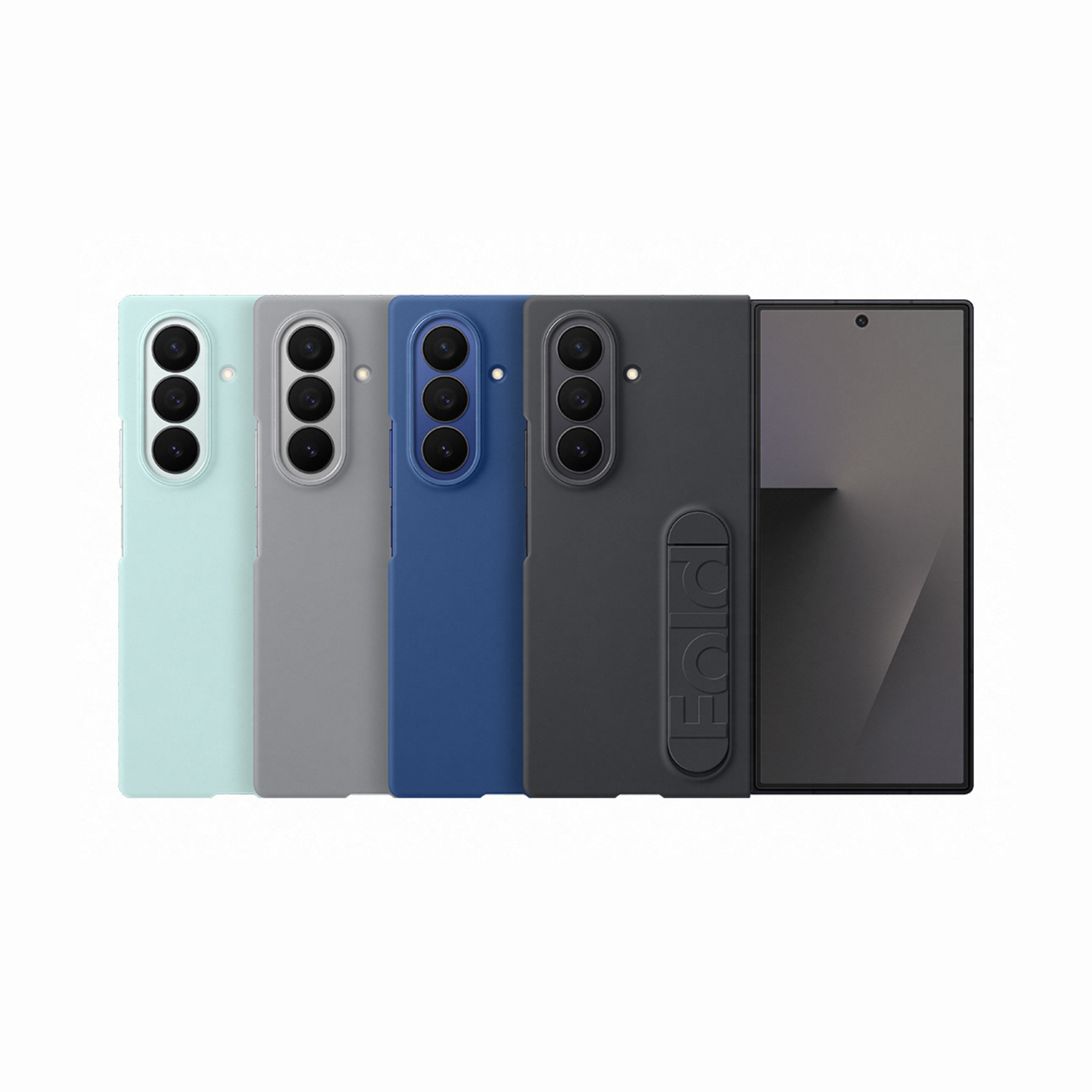 Funda Silicona azul Samsung + Protector de pantalla para Galaxy Z Fold7 Azul-6