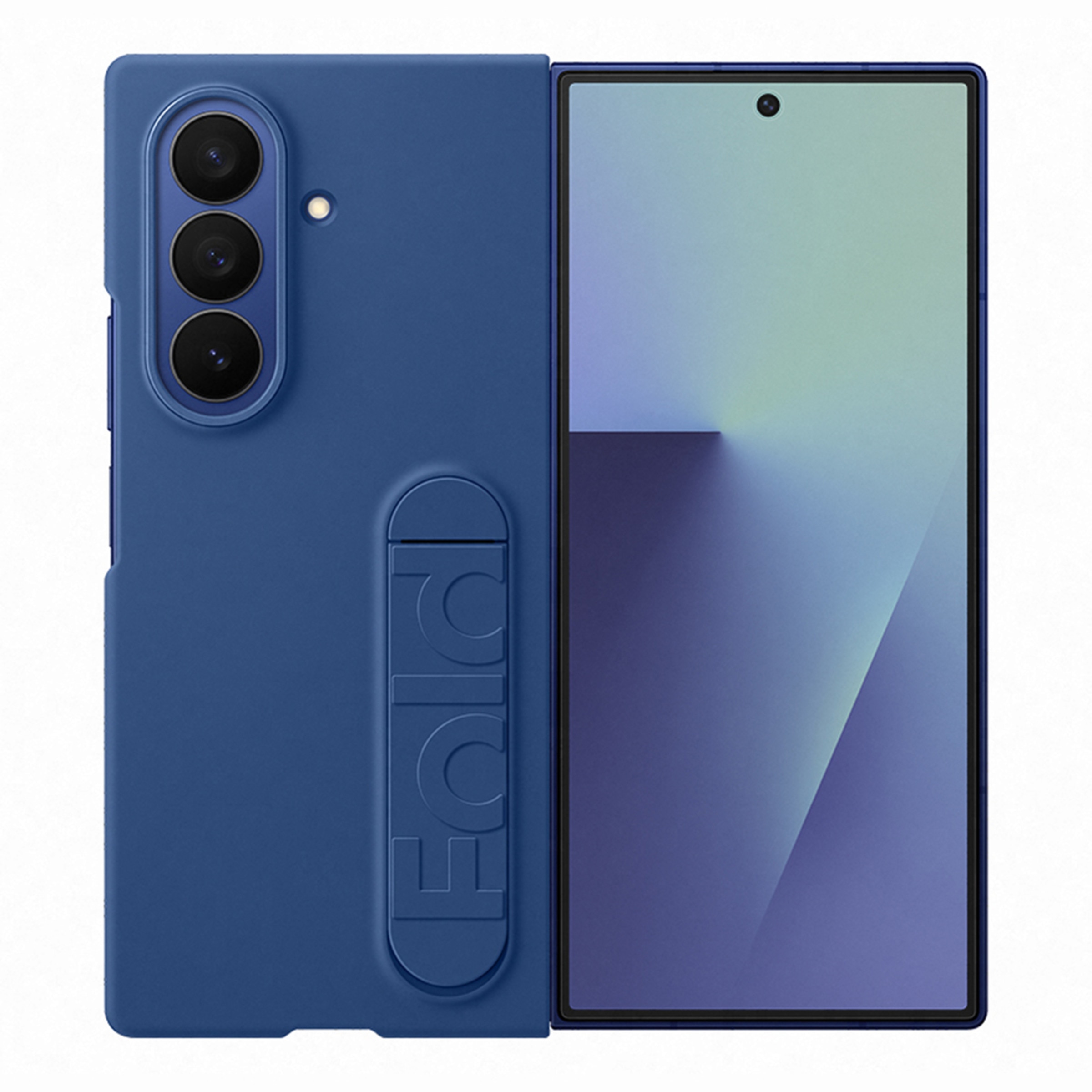 Funda Silicona azul Samsung + Protector de pantalla para Galaxy Z Fold7 Azul-1