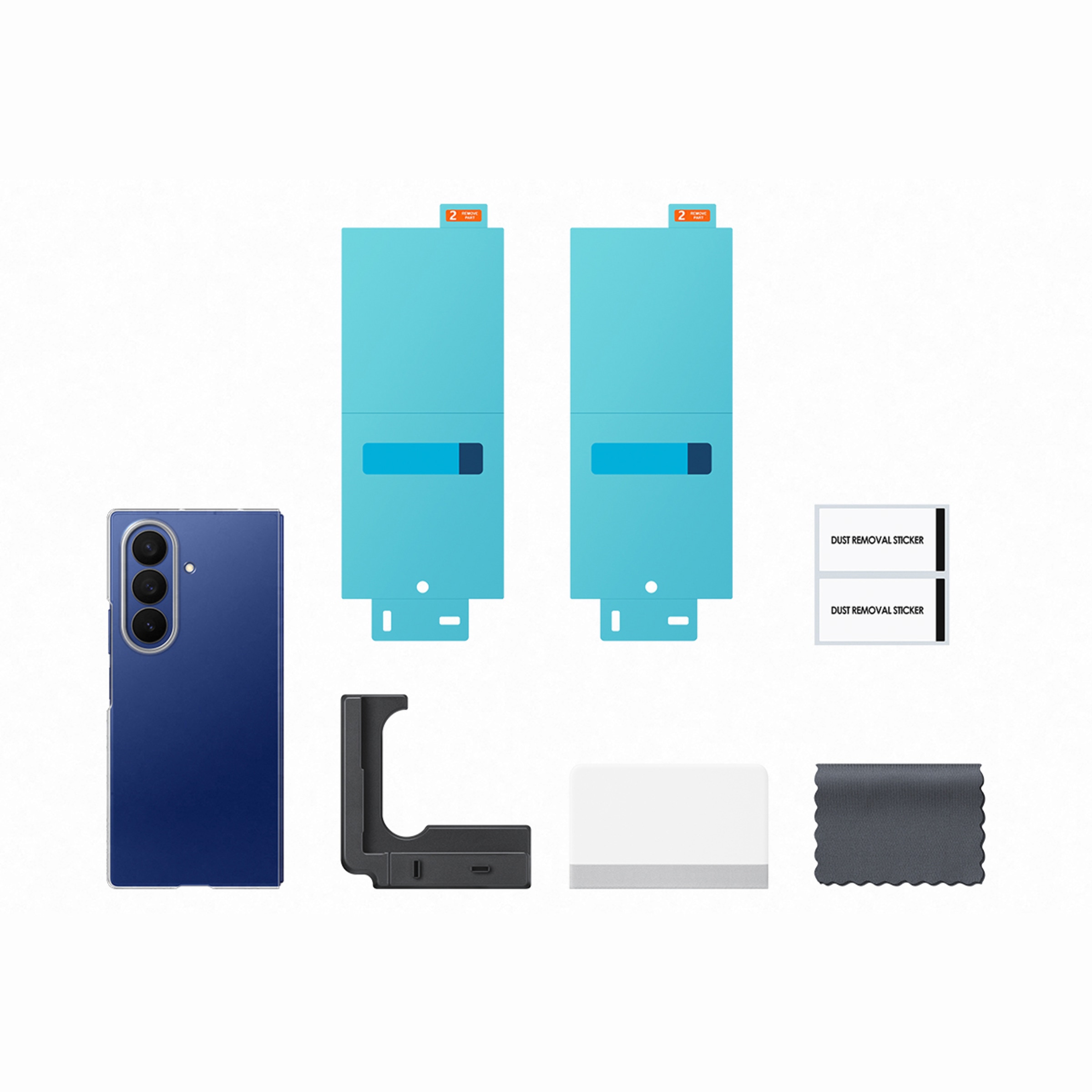 Capa Transparente Samsung + Protetor de Ecrã para Galaxy Z Fold 7 Transparente-5