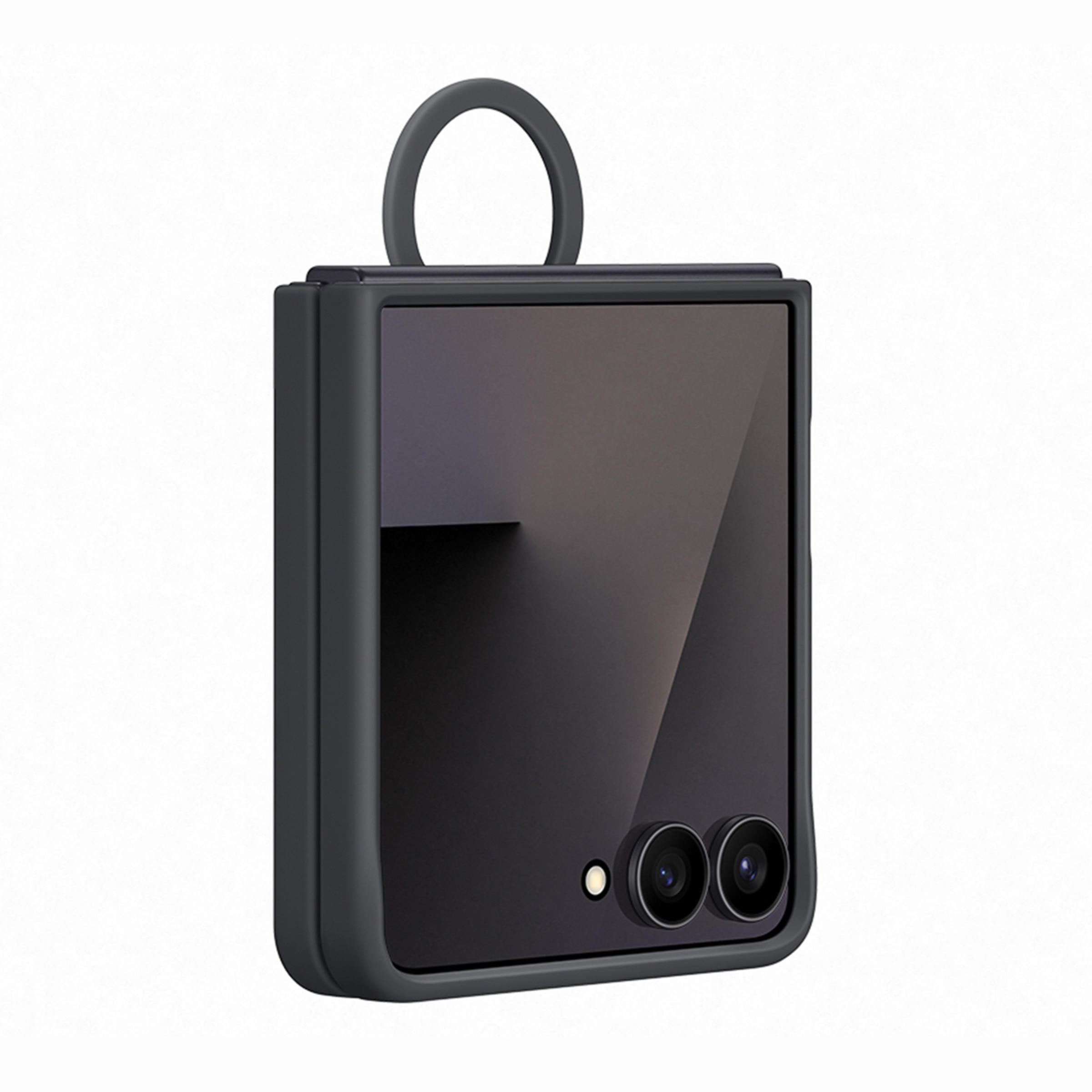 Capa Silicone Samsung para Galaxy Z Flip 7 com Anel - Preto Preto-3