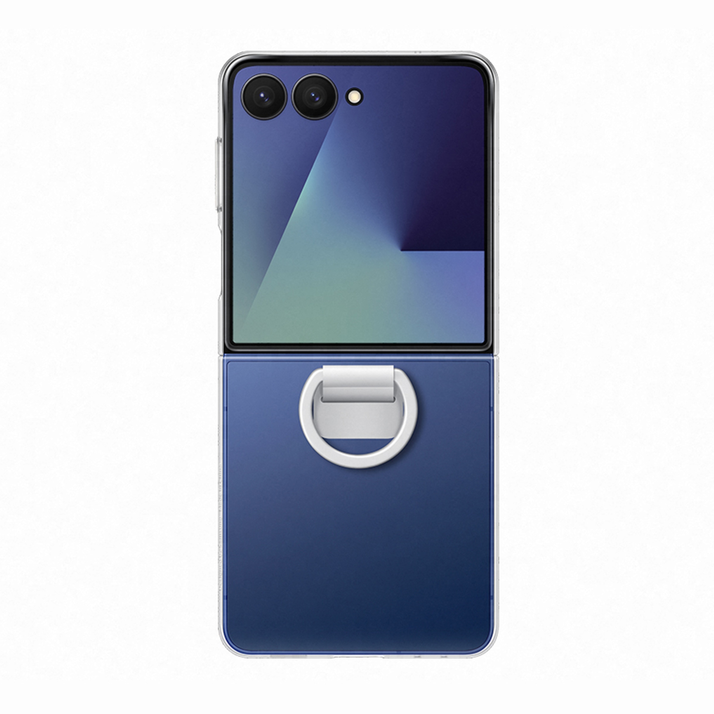 Capa Transparente Samsung para Galaxy Z Flip 7 com Anel Transparente-4