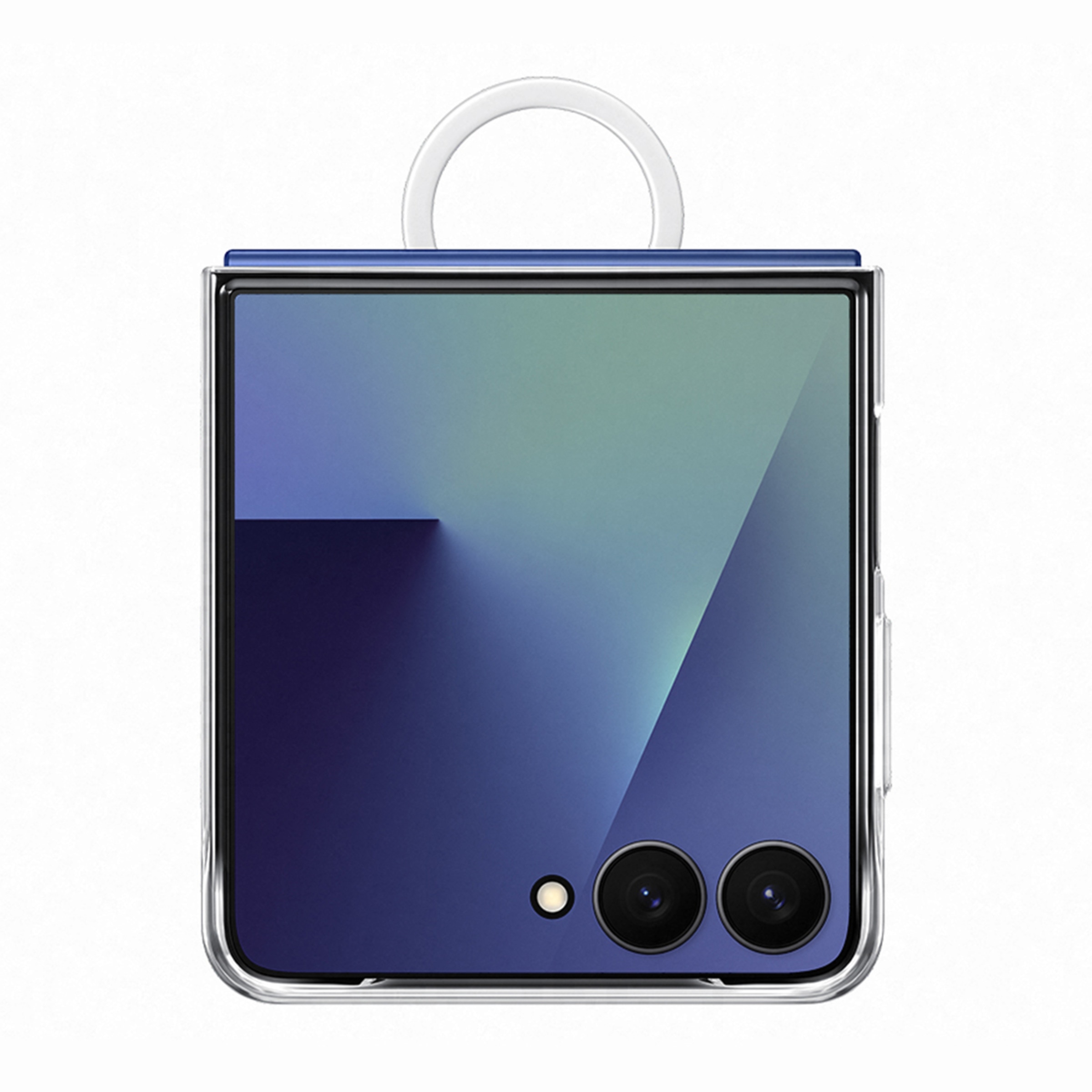 Capa Transparente Samsung para Galaxy Z Flip 7 com Anel Transparente-1