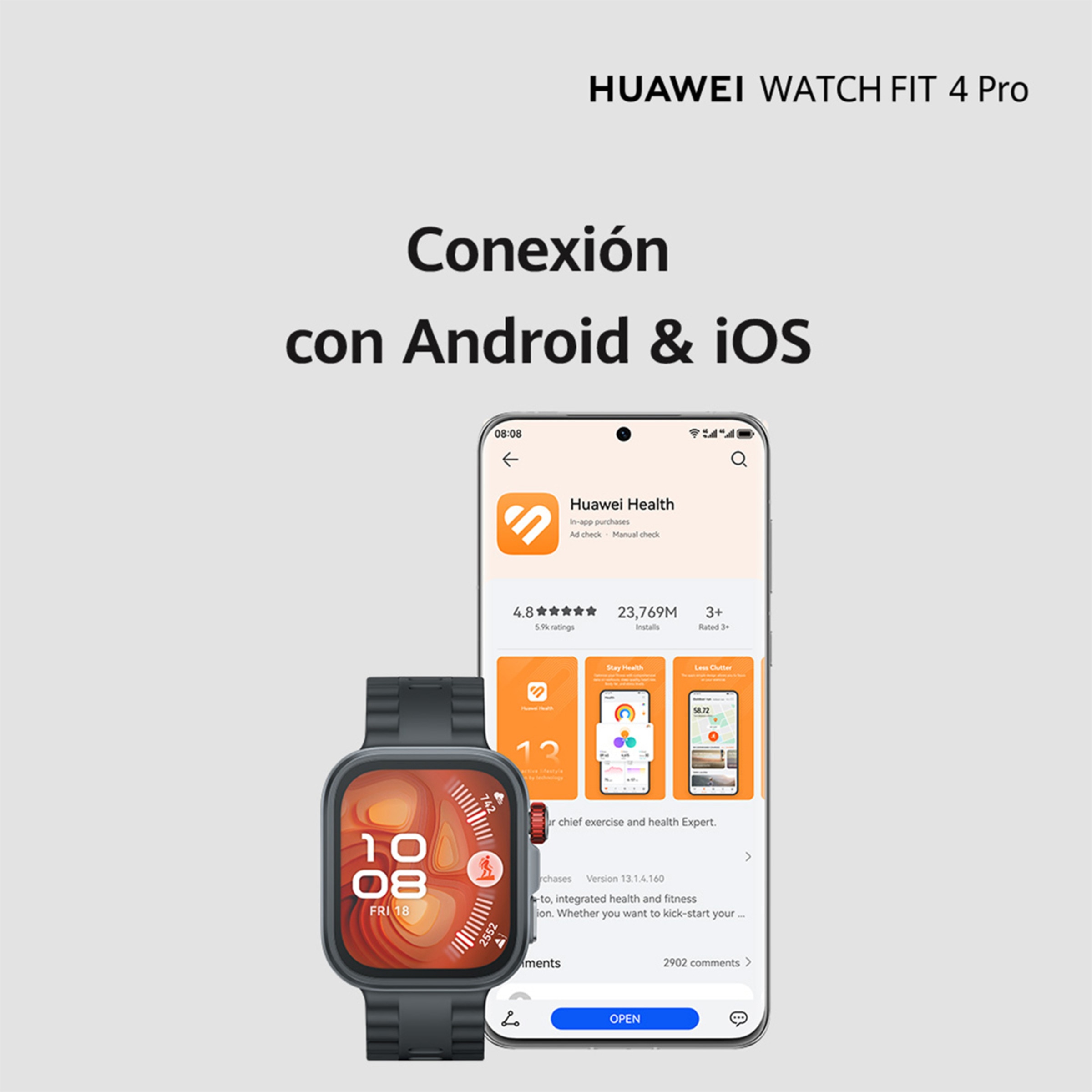 Huawei Watch Fit 4 Pro Verde Smartwatch Titanio-15