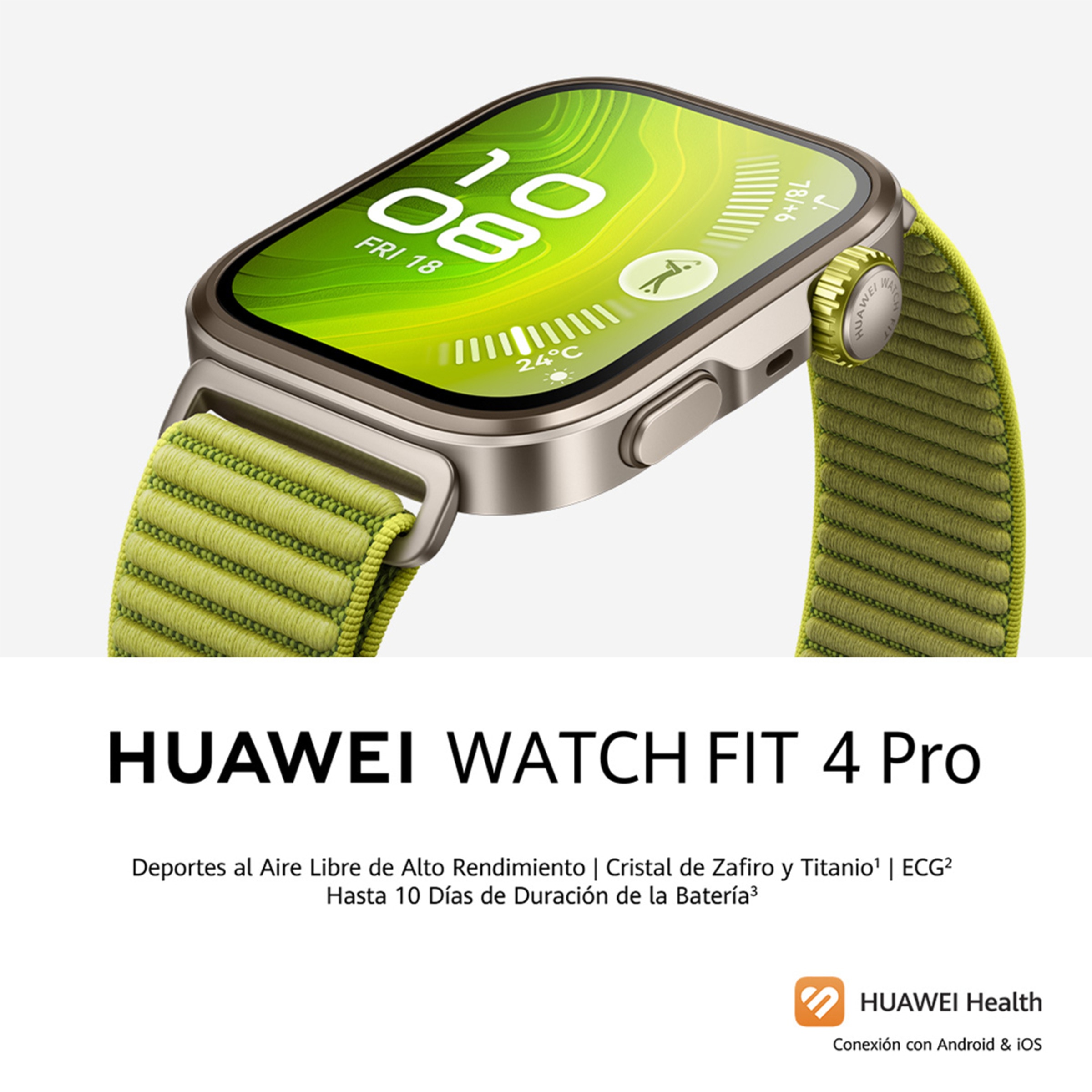 Huawei Watch Fit 4 Pro Verde Smartwatch Titanio-8