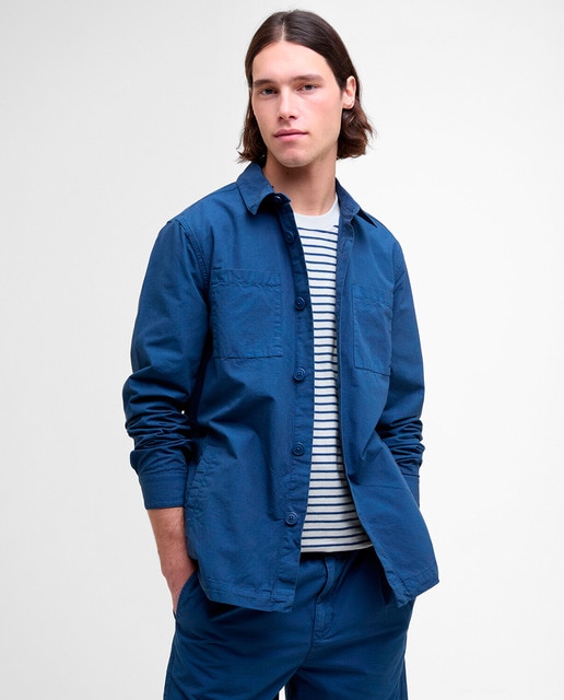 Imagen 0 de Camisa de hombre de manga larga denim con bolsillo