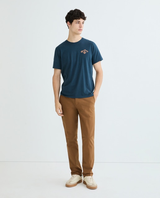Imagen 0 de Pantalón de hombre estilo chino casual, California Khaki, Slim Fit.