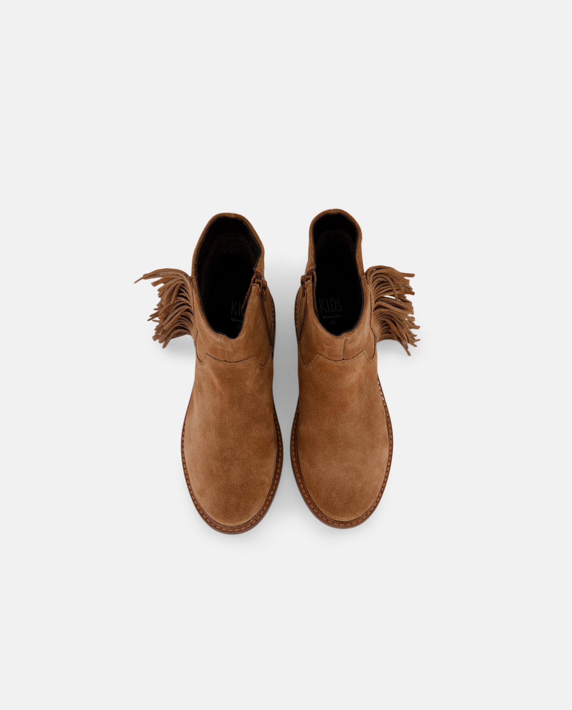 Botins de Croute com Franjas 730 Camel-4