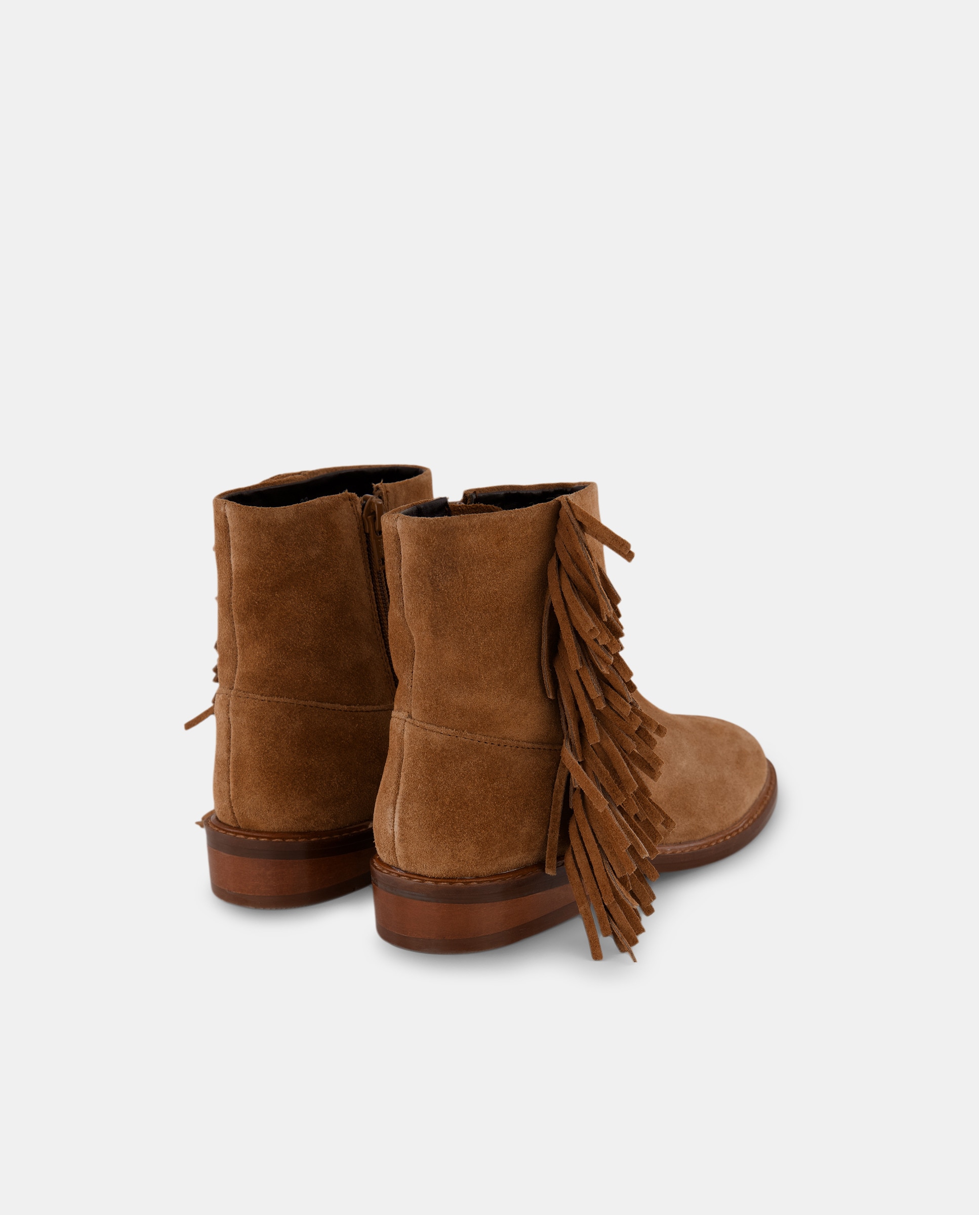 Botins de Croute com Franjas 730 Camel-3