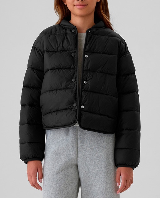 Imagen 0 de Chaqueta acolchada de niña corta con cierre de corchetes delanteros