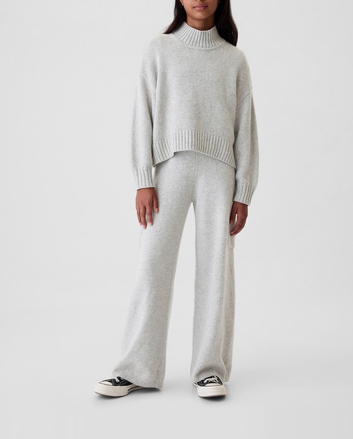Imagen 0 de Pantalón de niña de punto largo con cintura elástica
