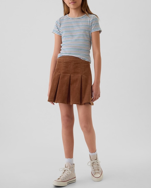 Imagen 0 de Falda de niña corta  con tablas