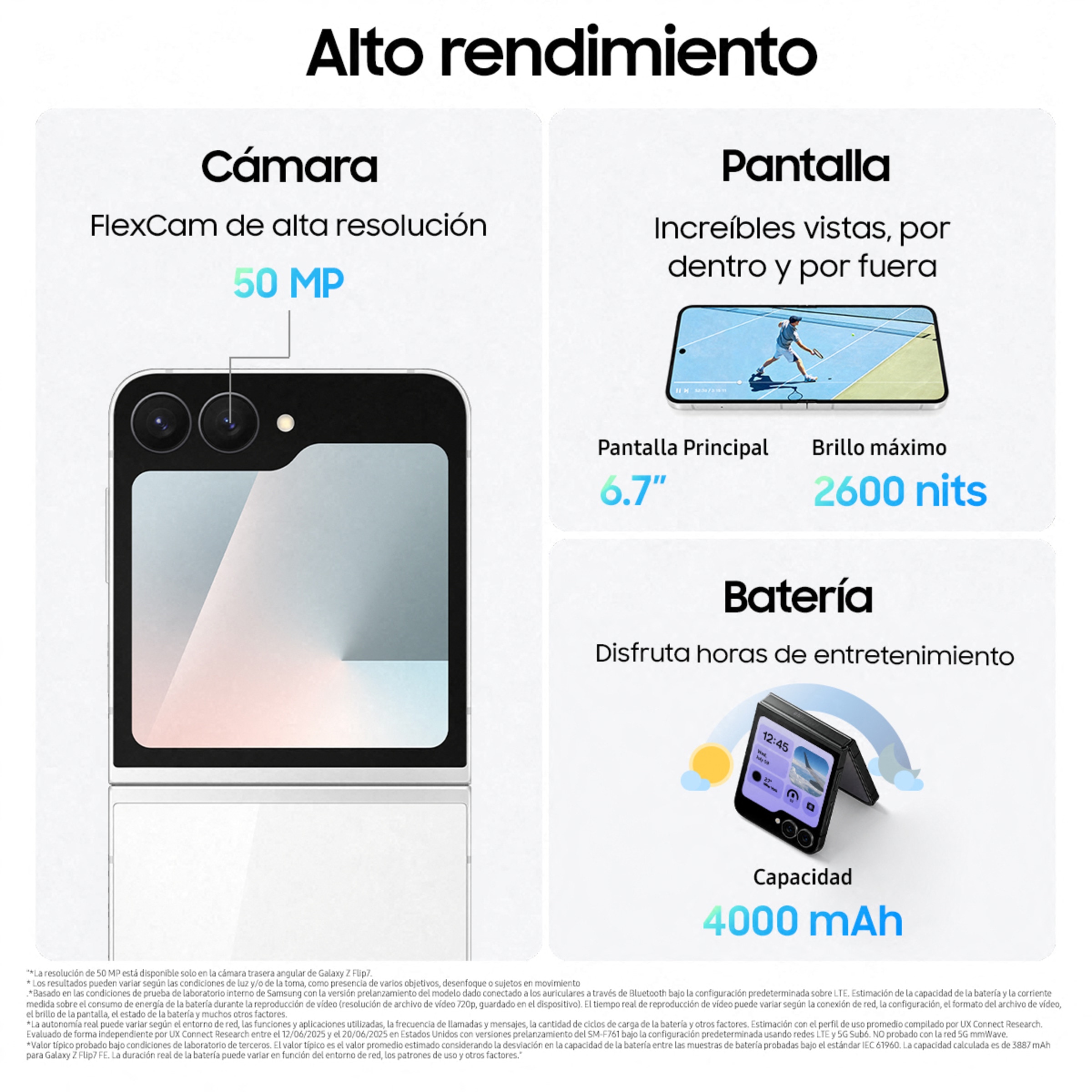 Samsung Galaxy Z Flip7 FE 8GB + 128GB móvil libre Negro-3