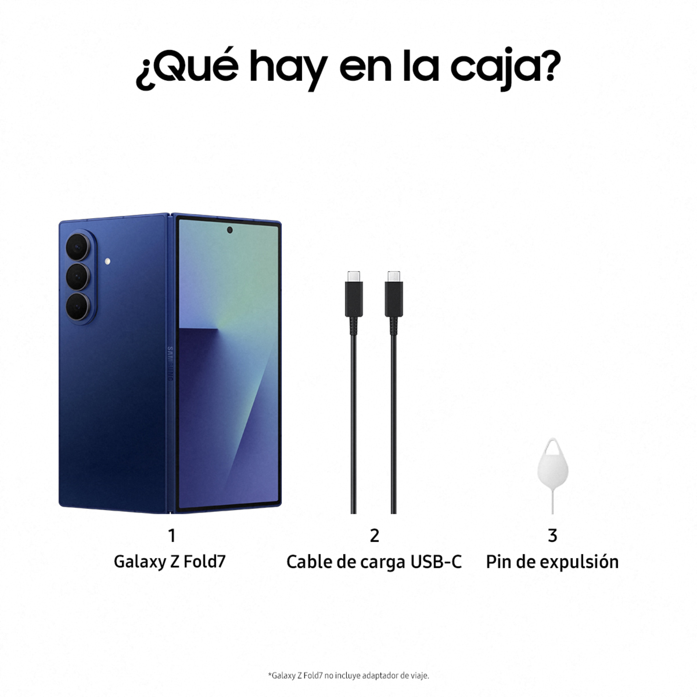 Samsung Galaxy Z Fold7 12GB + 256GB móvil libre Azul Intenso-9