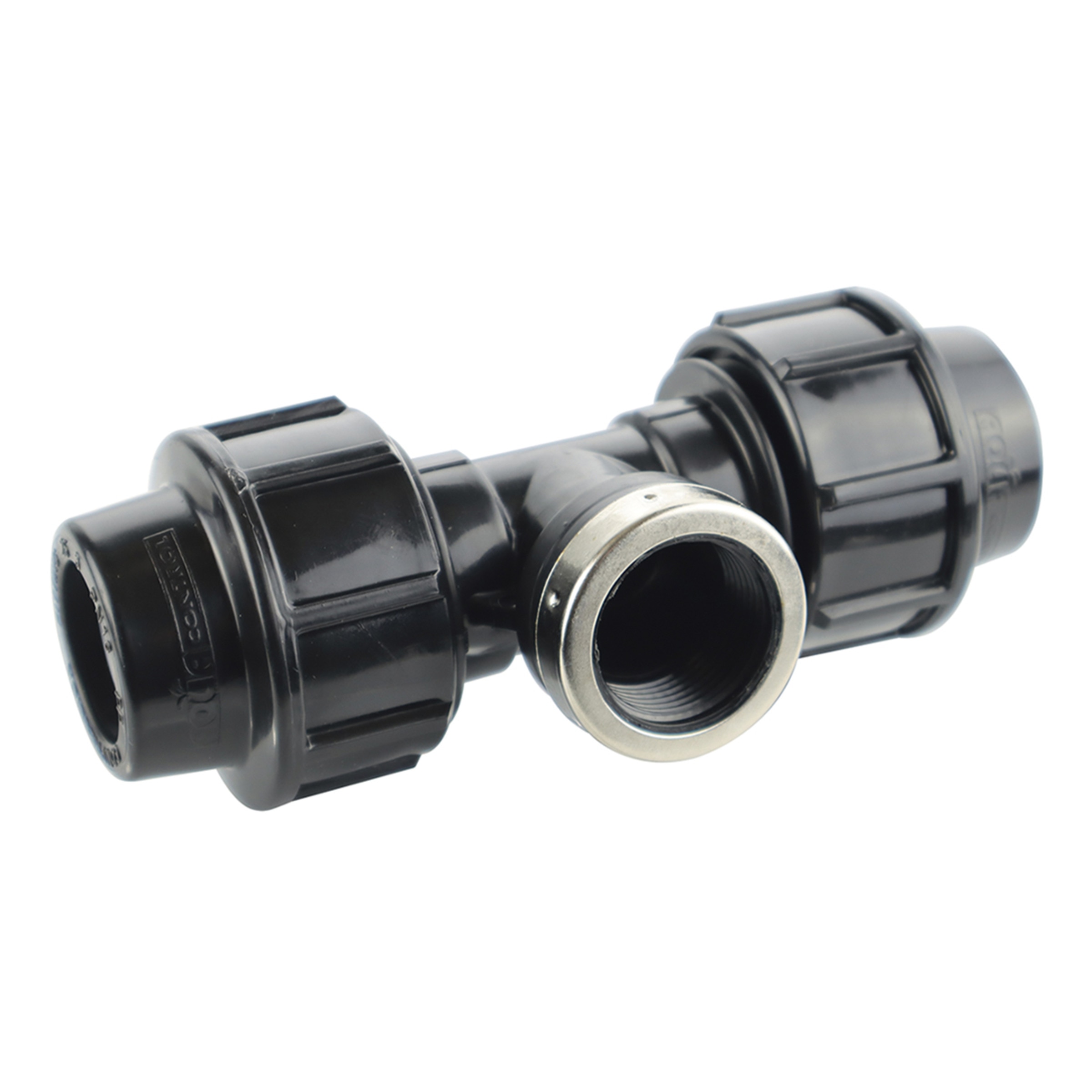 Te rosca hembra polietileno Negro-1