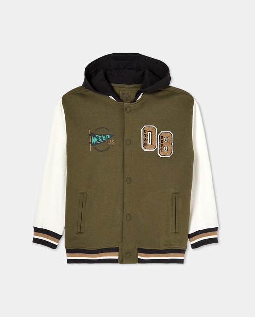 Imagem 0 de Sweatshirt Tipo Blusão Bomber com Capuz