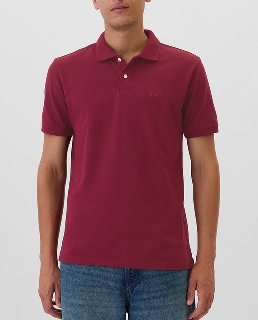 Imagen 0 de Polo de hombre en piqué con logo de Gap