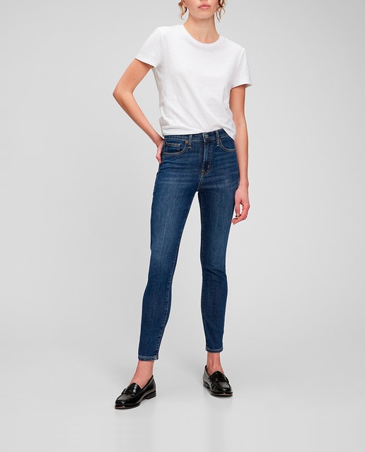 Imagen 0 de Vaquero pitillo de mujer en color azul oscuro