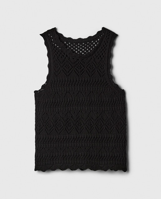 Imagen 0 de Camiseta de punto de mujer sin mangas