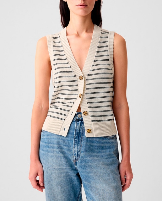 Imagen 0 de Chaleco de mujer de punto de rayas