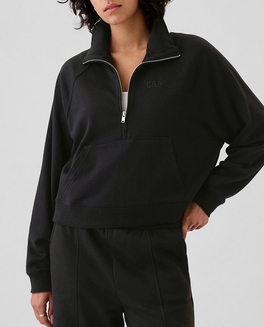 Imagen 0 de Sudadera de mujer con cremallera y bolsillos de canguro