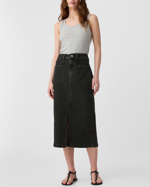 Imagen 0 de Falda vaquera largo midi