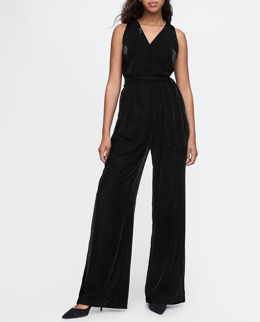 Imagen 0 de Mono de terciopelo sin mangas de mujer