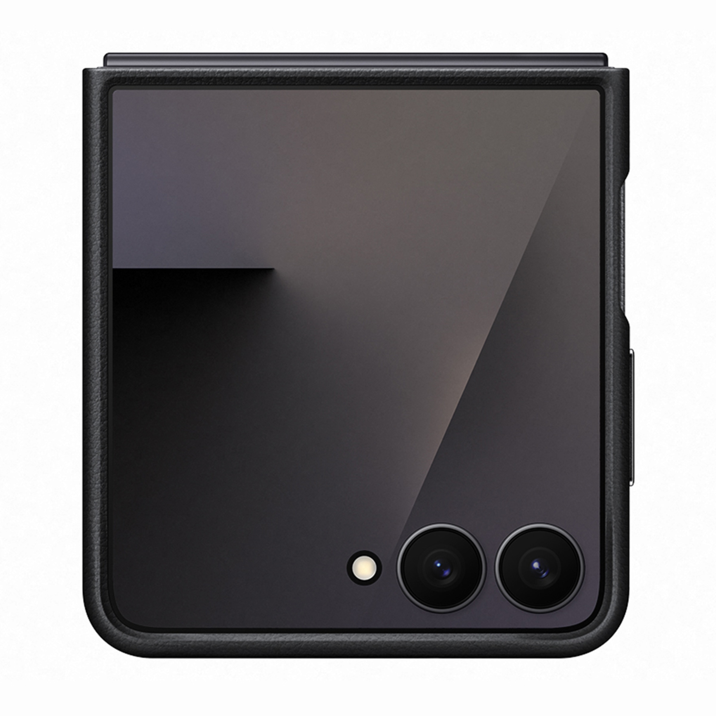 Capa de Couro Vegan Samsung para Galaxy Z Flip 7 - Preto Preto-1