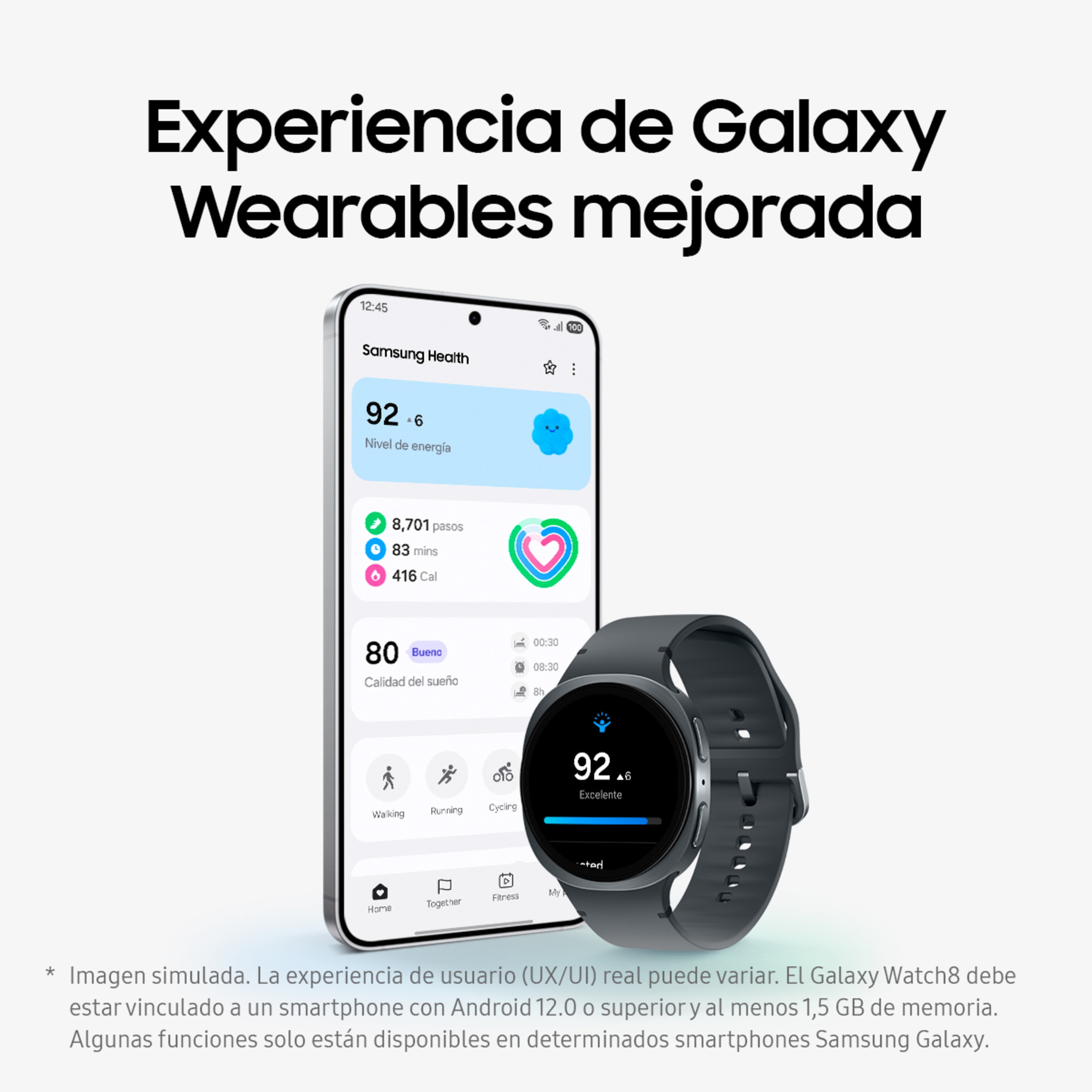 Samsung Galaxy Watch8 40mm Gris oscuro Cellular Smartwatch Gris oscuro-12
