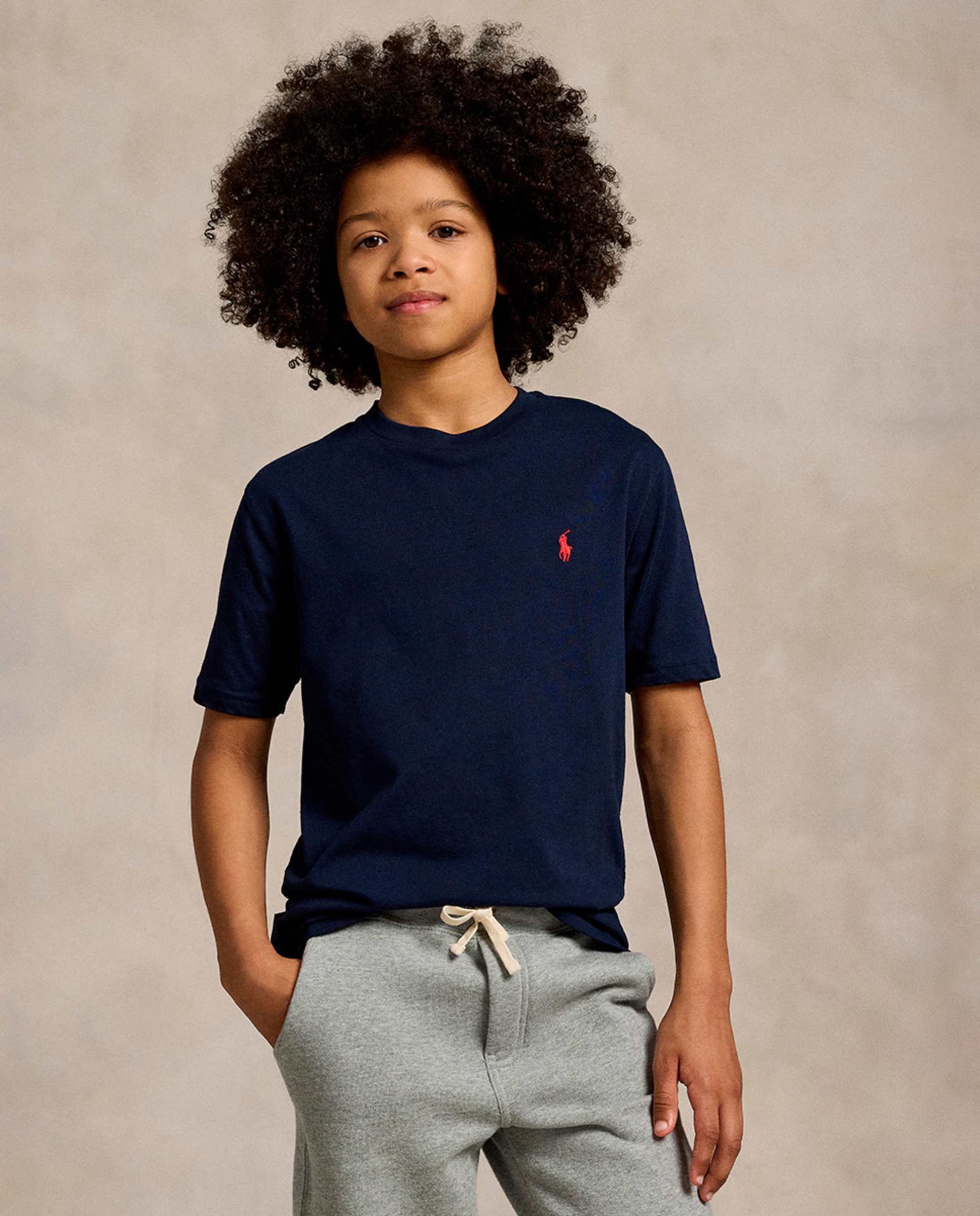 T-shirt de Algodão - Azul-Marinho Azul-marinho-1
