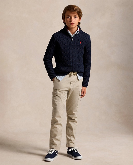 Imagen 0 de Pantalón cargo de niño de algodón elástico